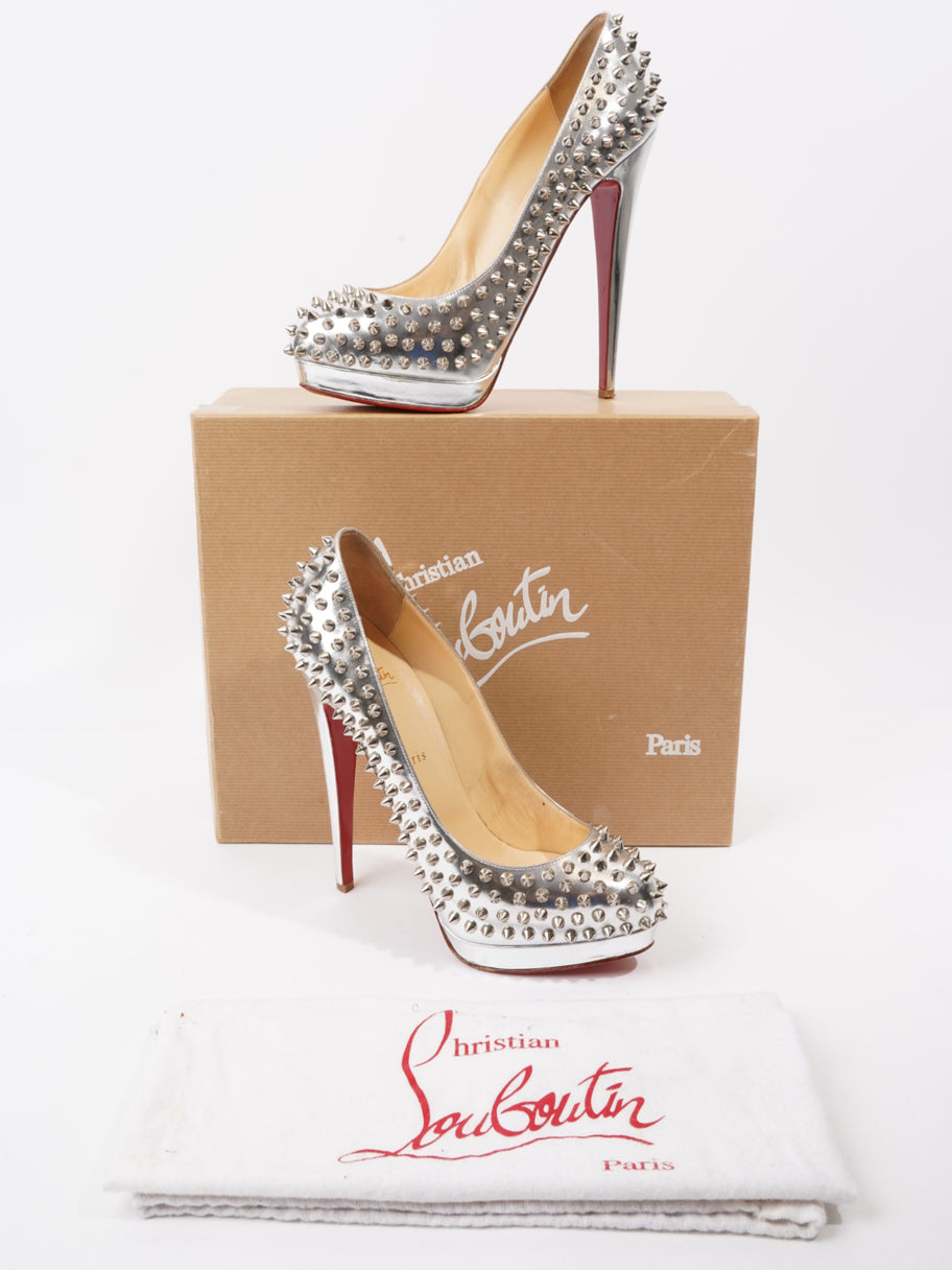 Christian Louboutin Alti Pump Spikes 160mm Silver Patent Leather EU 41 UK 8 Image 11