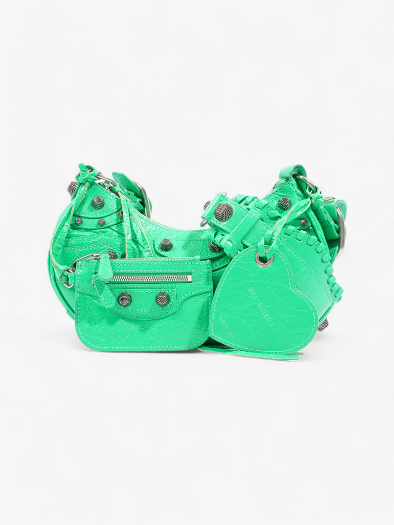  Balenciaga Le Cagole XS Green Leather