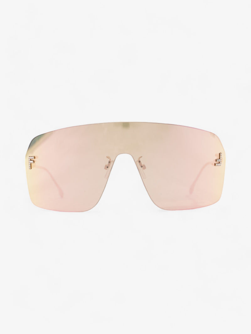  Fendi First ShieldSunglasses Iridescent / Gold Base Metal