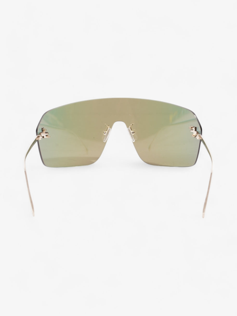 Fendi First ShieldSunglasses Iridescent / Gold Base Metal Image 3