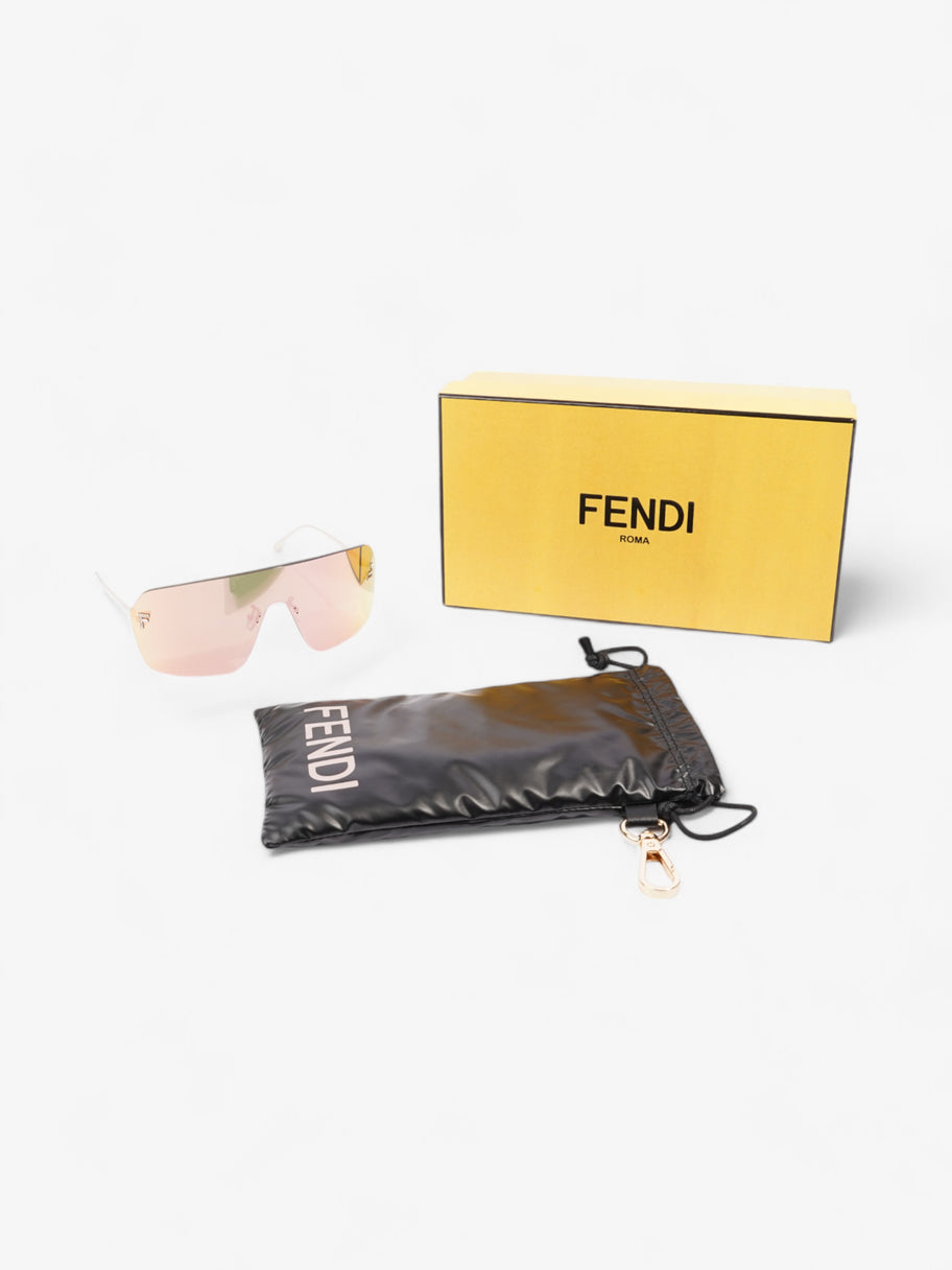 Fendi First ShieldSunglasses Iridescent / Gold Base Metal Image 8