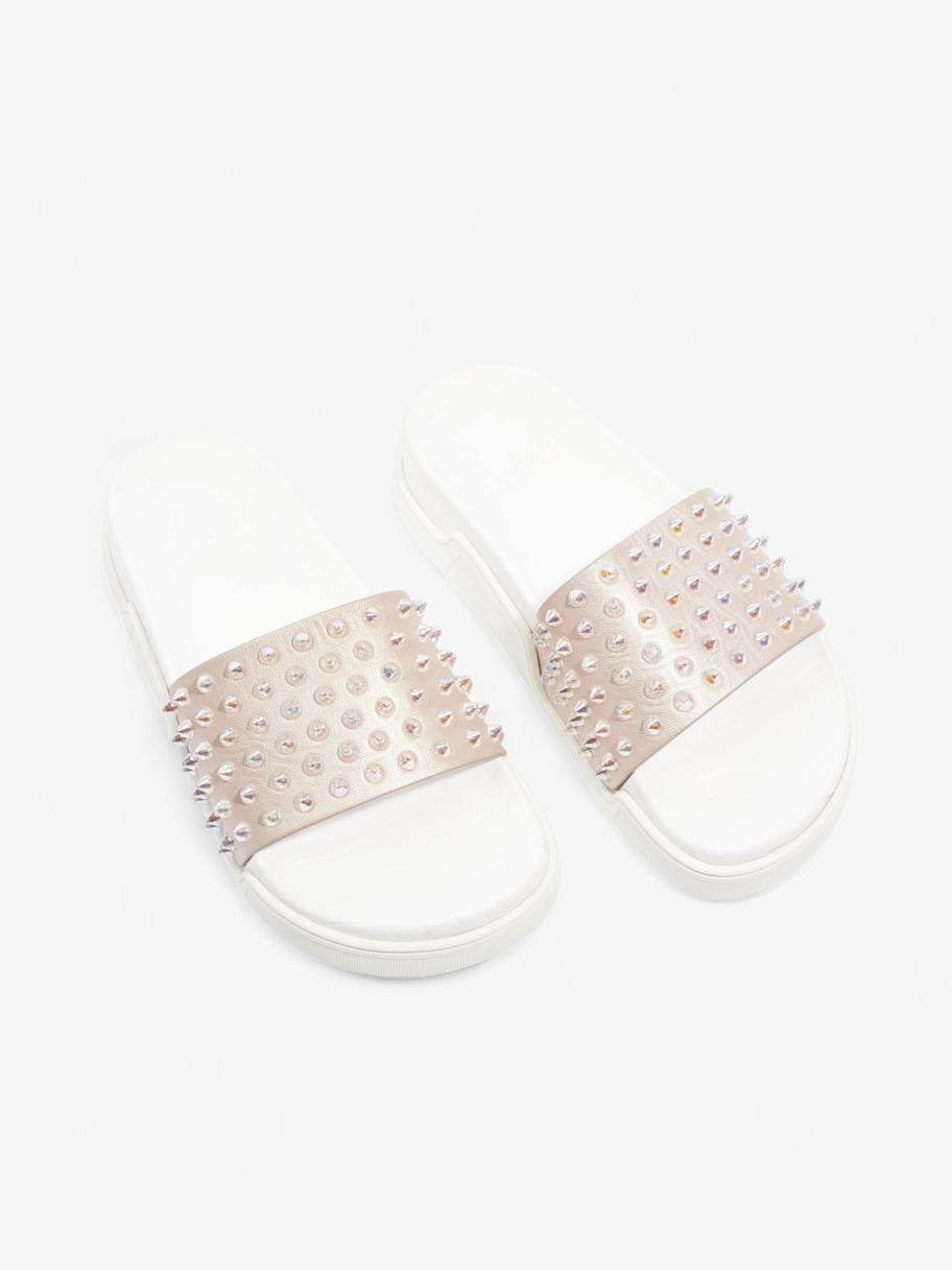 Pool Fun Donna Slides White / Iridescent  Leather EU 35.5 UK 2.5 Image 8