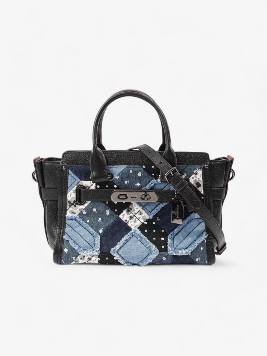 Coach Swagger Satchel Black / Blue Denim 27 Image 1