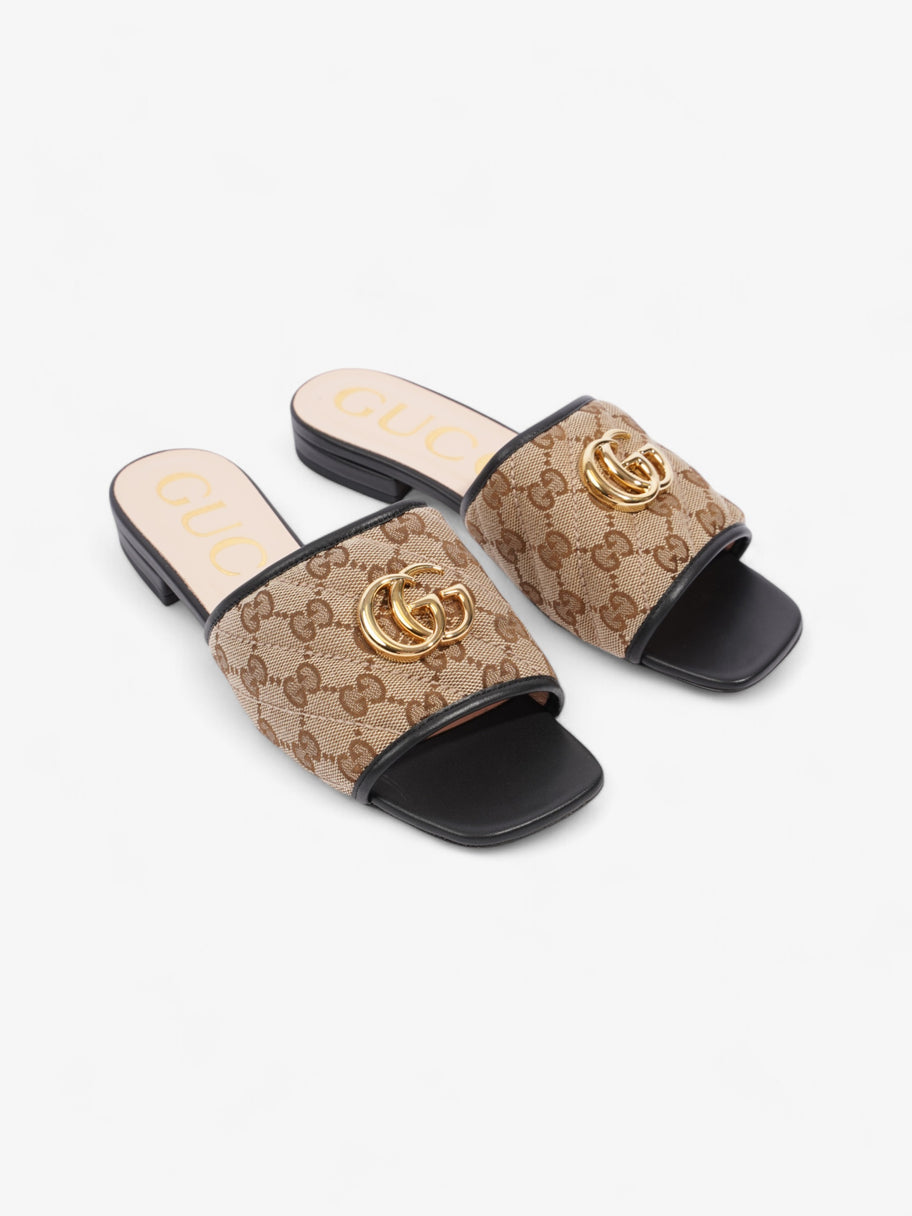 Gucci GG Sandals Beige  / Brown / Black Canvas EU 36 UK 3 Image 2