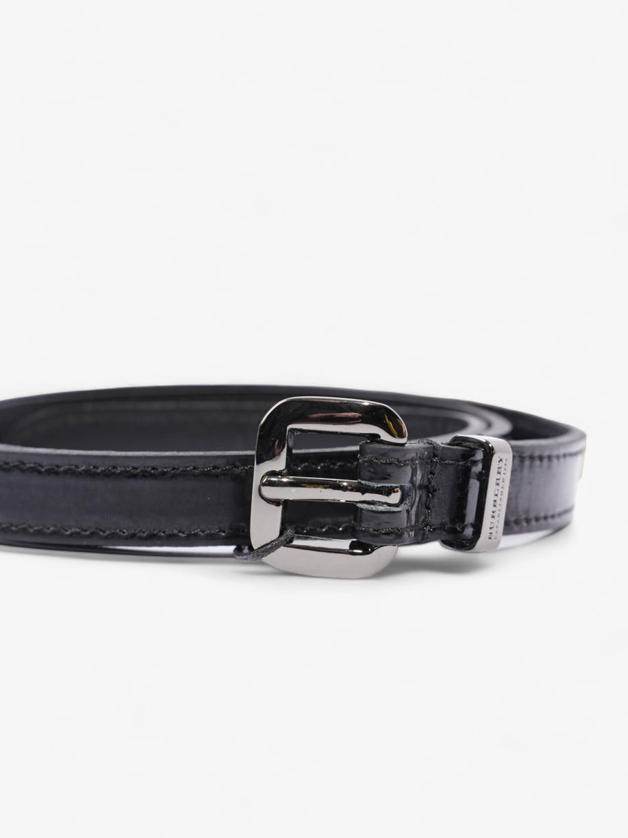 Burberry Thin Buckle Belt Black Patent Leather 86cm Image 5