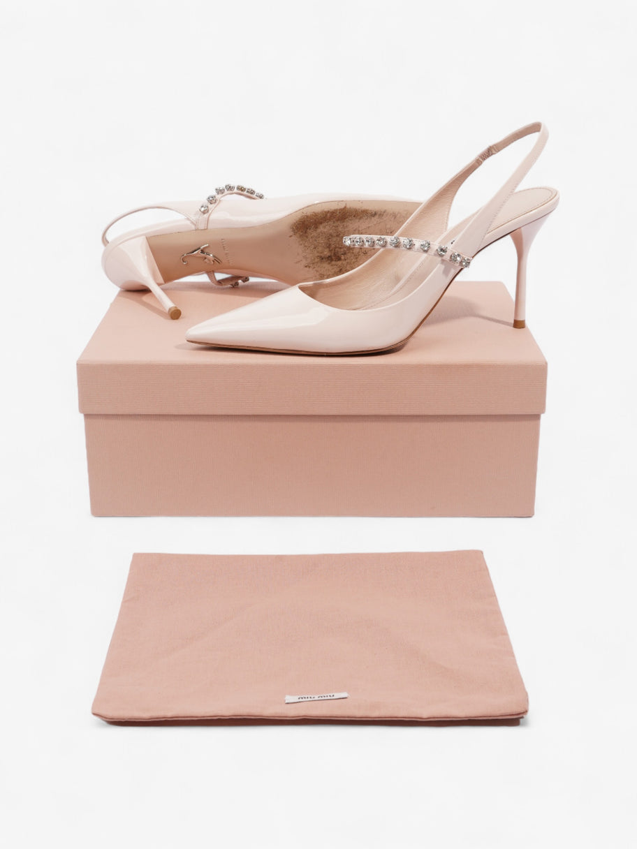 Louis Vuitton Slingback with Crystals 85mm Pale Pink Patent Leather EU 39 UK 6 Image 10