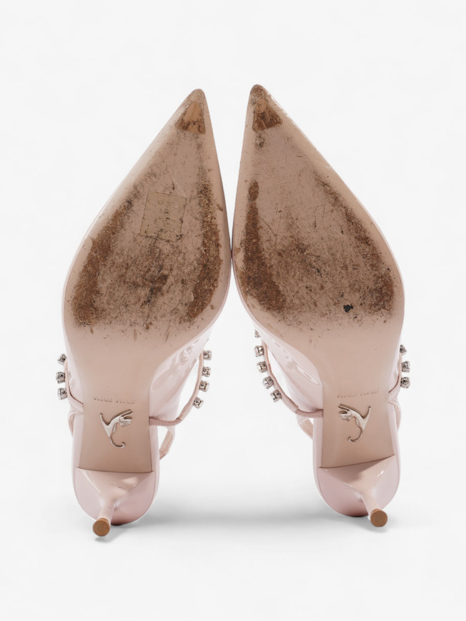 Louis Vuitton Slingback with Crystals 85mm Pale Pink Patent Leather EU 39 UK 6 Image 7