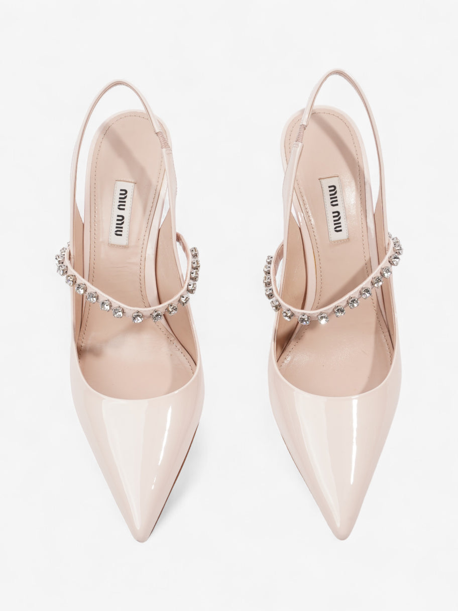 Louis Vuitton Slingback with Crystals 85mm Pale Pink Patent Leather EU 39 UK 6 Image 8