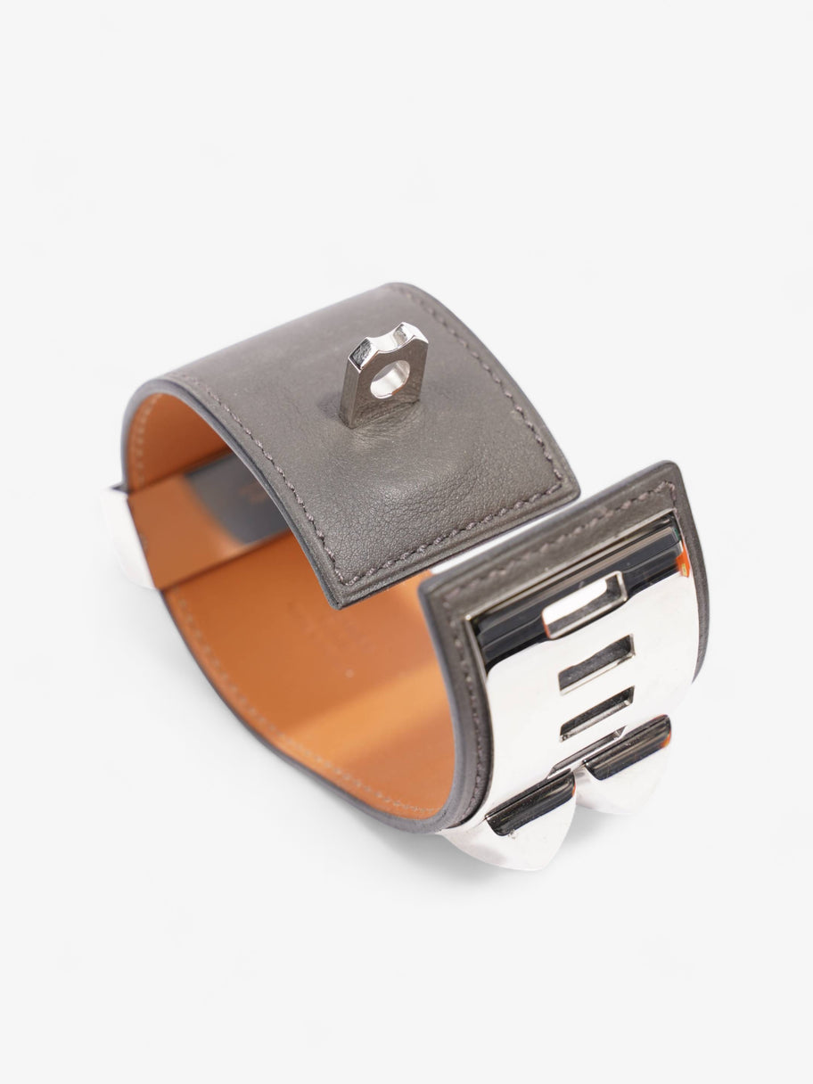 Hermes Collier De Chien Bracelet Black / Silver Leather Small Image 6