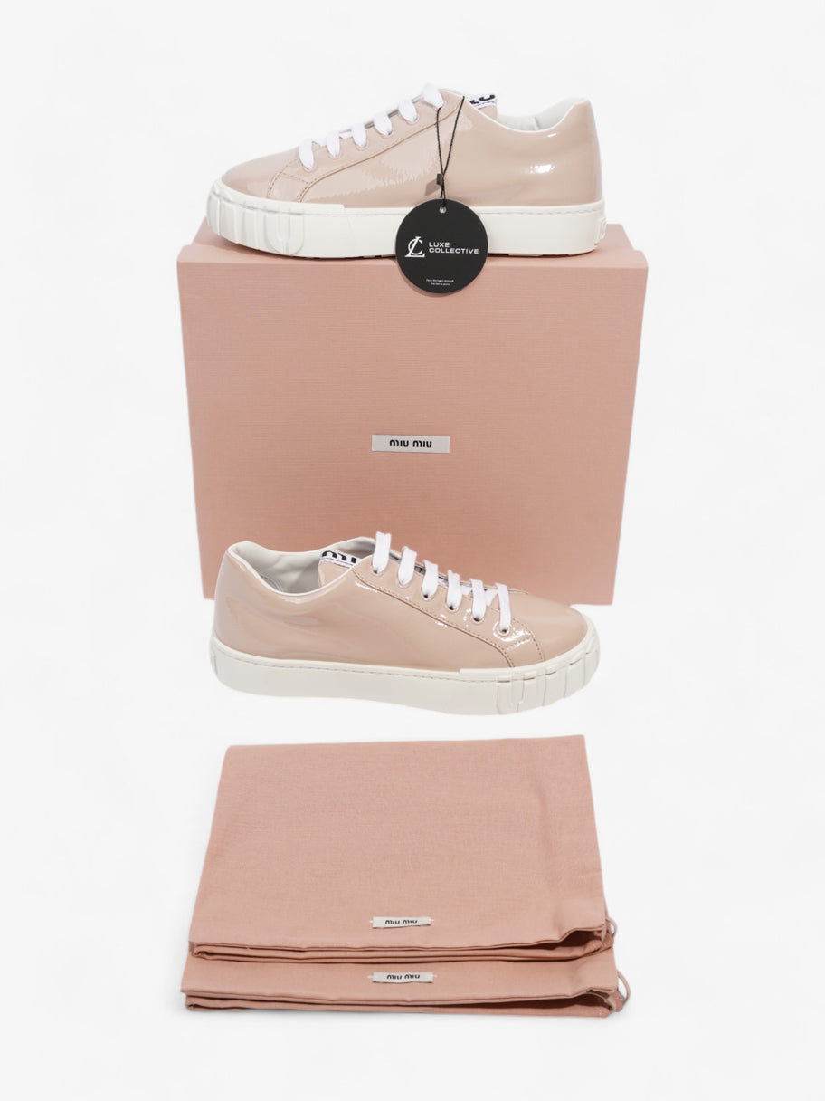 Miu Miu Naplak Tech Sneakers Light Pink / White Patent Leather EU 37.5 UK 4.5 Image 9