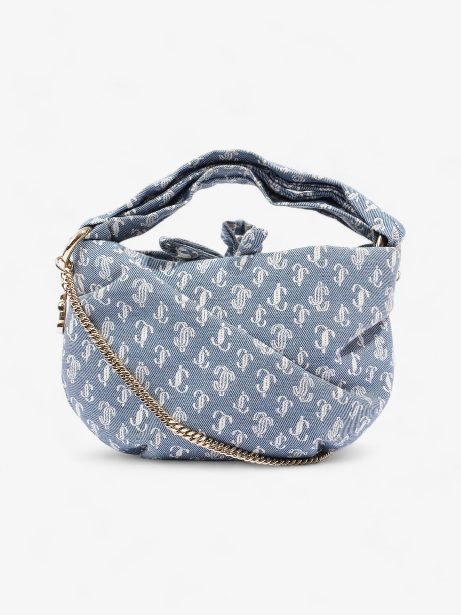 Jimmy Choo Bonny Tote Bag Blue Monogram Denim Image 1