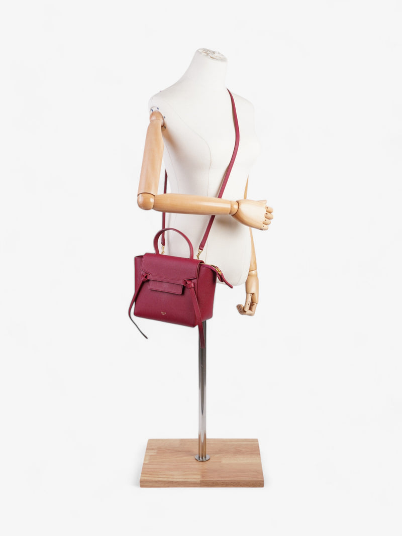  Celine Belt Bag Raspberry Calfskin Leather Nano