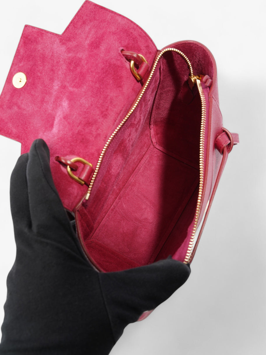 Celine Belt Bag Raspberry Calfskin Leather Nano Image 7