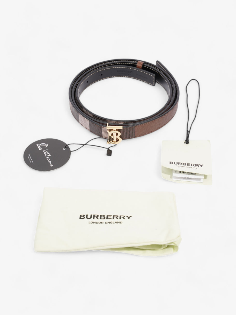 Burberry TB Belt Reversible Giant Check Belt Dark Birch Brown Canvas Large (134cm) Image 6