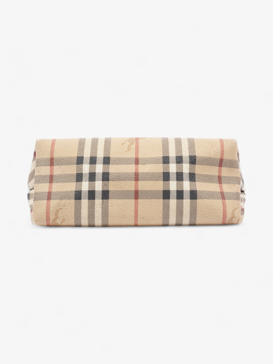 Burberry Check Tote Nova Check / Brown Coated Canvas Image 6