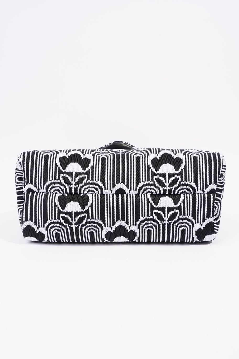 Signaux Jacquard Shoulder Bag Black / White Fabric Image 5