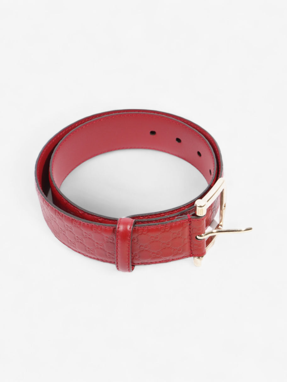 Gucci Buckle Belt Red Leather 80cm 32