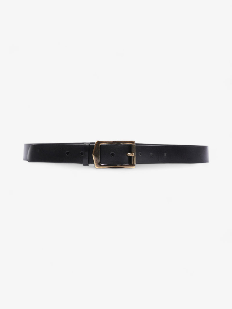  Burberry Buckle Belt Black Leather 100cm 40