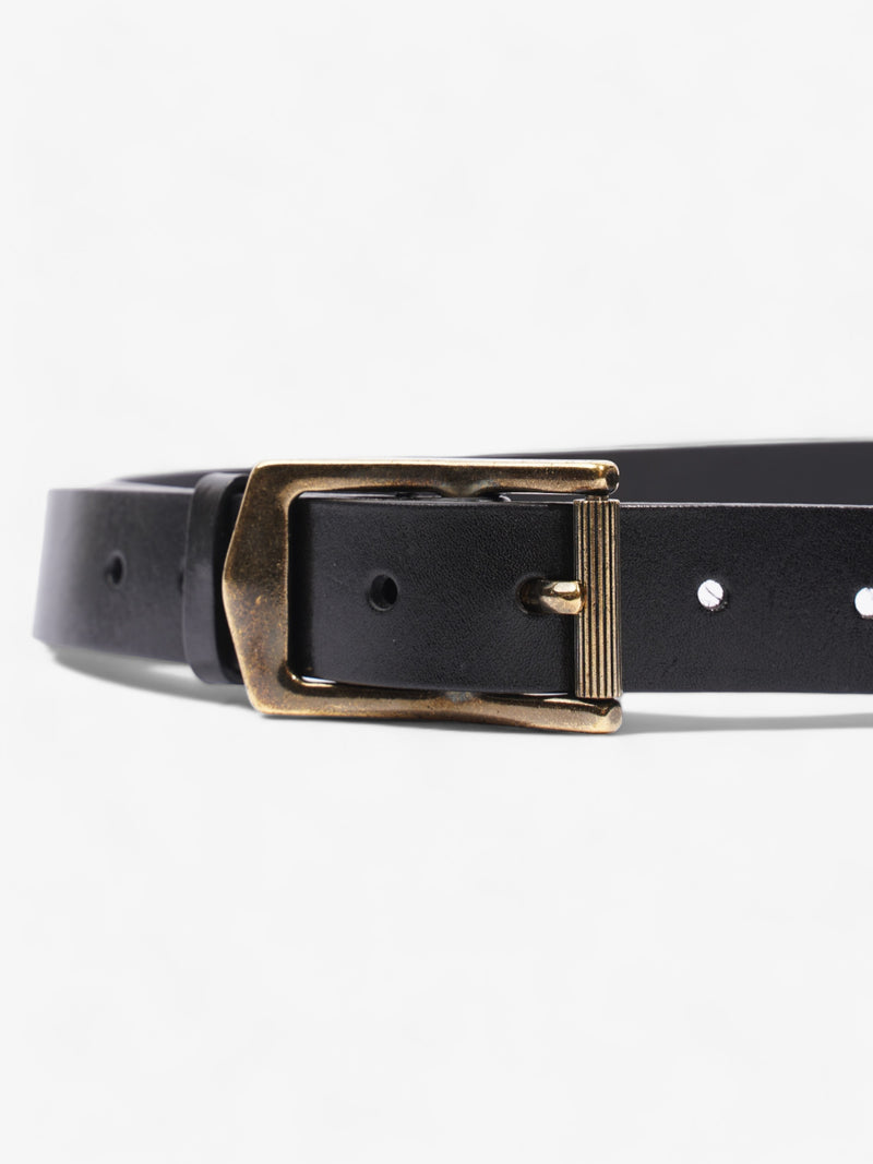  Burberry Buckle Belt Black Leather 100cm 40