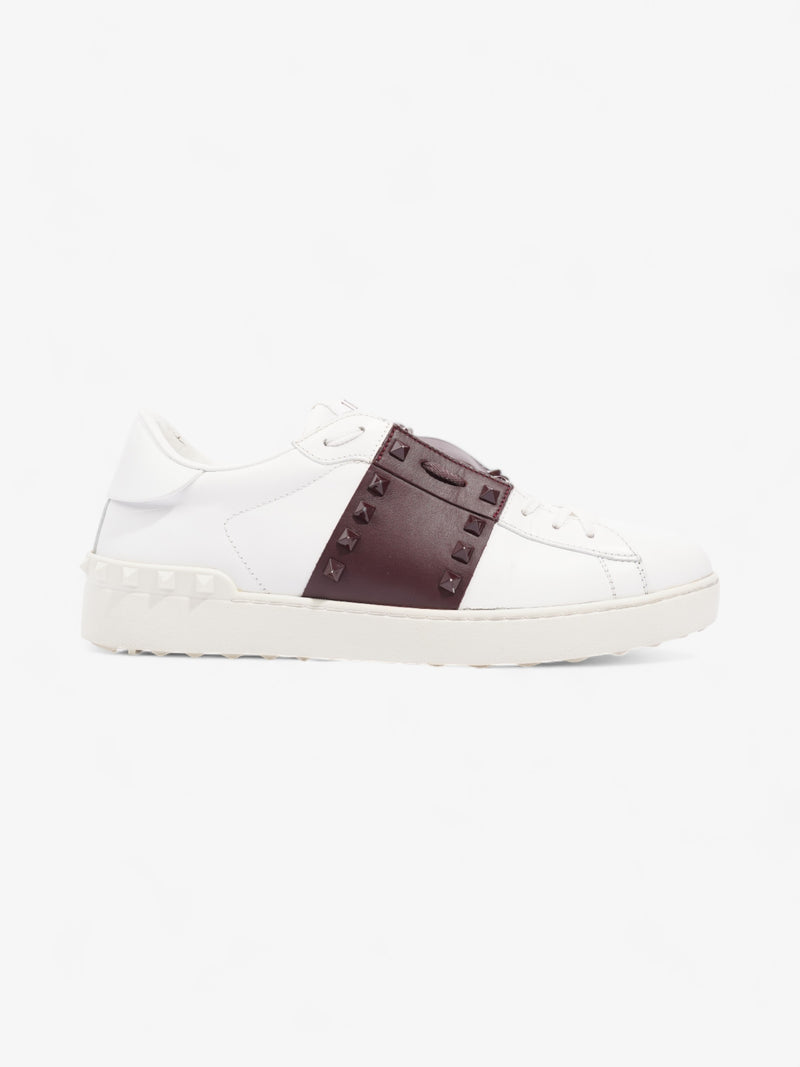  Valentino Untitled 11 White / Maroon Leather EU 44 UK 10