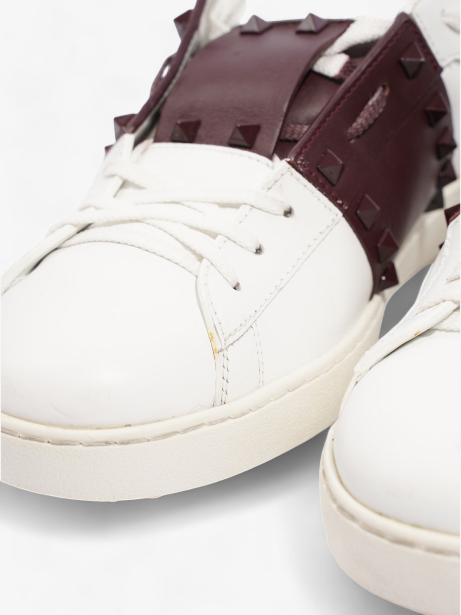 Valentino Untitled 11 White / Maroon Leather EU 44 UK 10 Image 10