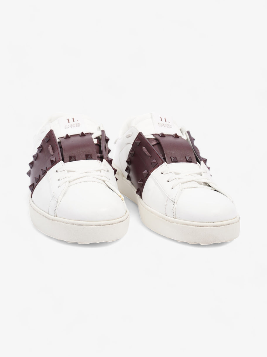 Valentino Untitled 11 White / Maroon Leather EU 44 UK 10 Image 2