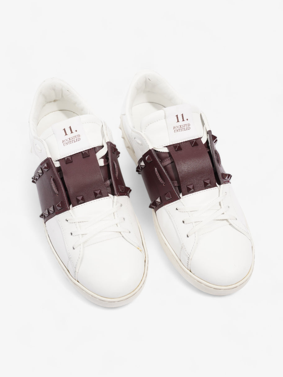 Valentino Untitled 11 White / Maroon Leather EU 44 UK 10 Image 8