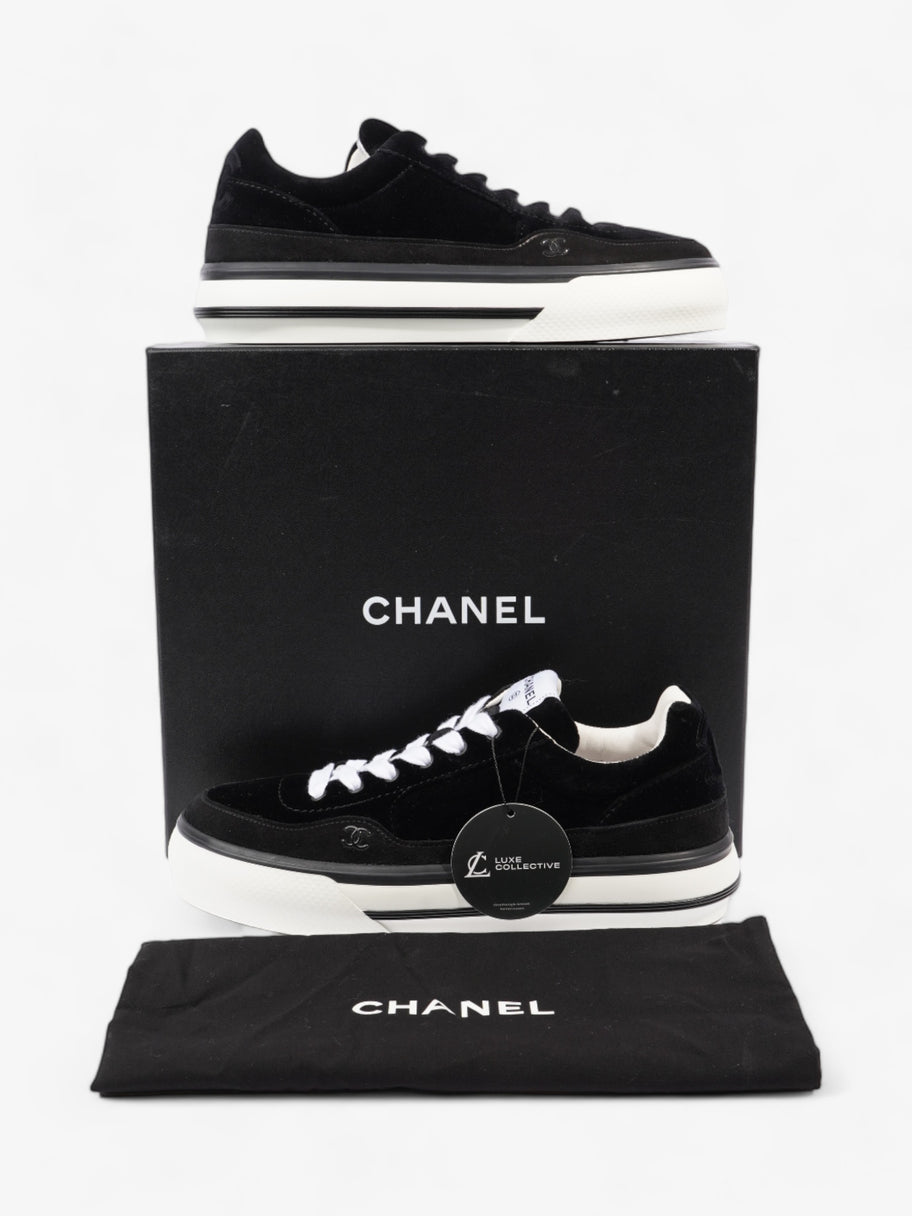 Chanel CC Suede Sneaker Black / White Suede EU 42 UK 8 Image 10