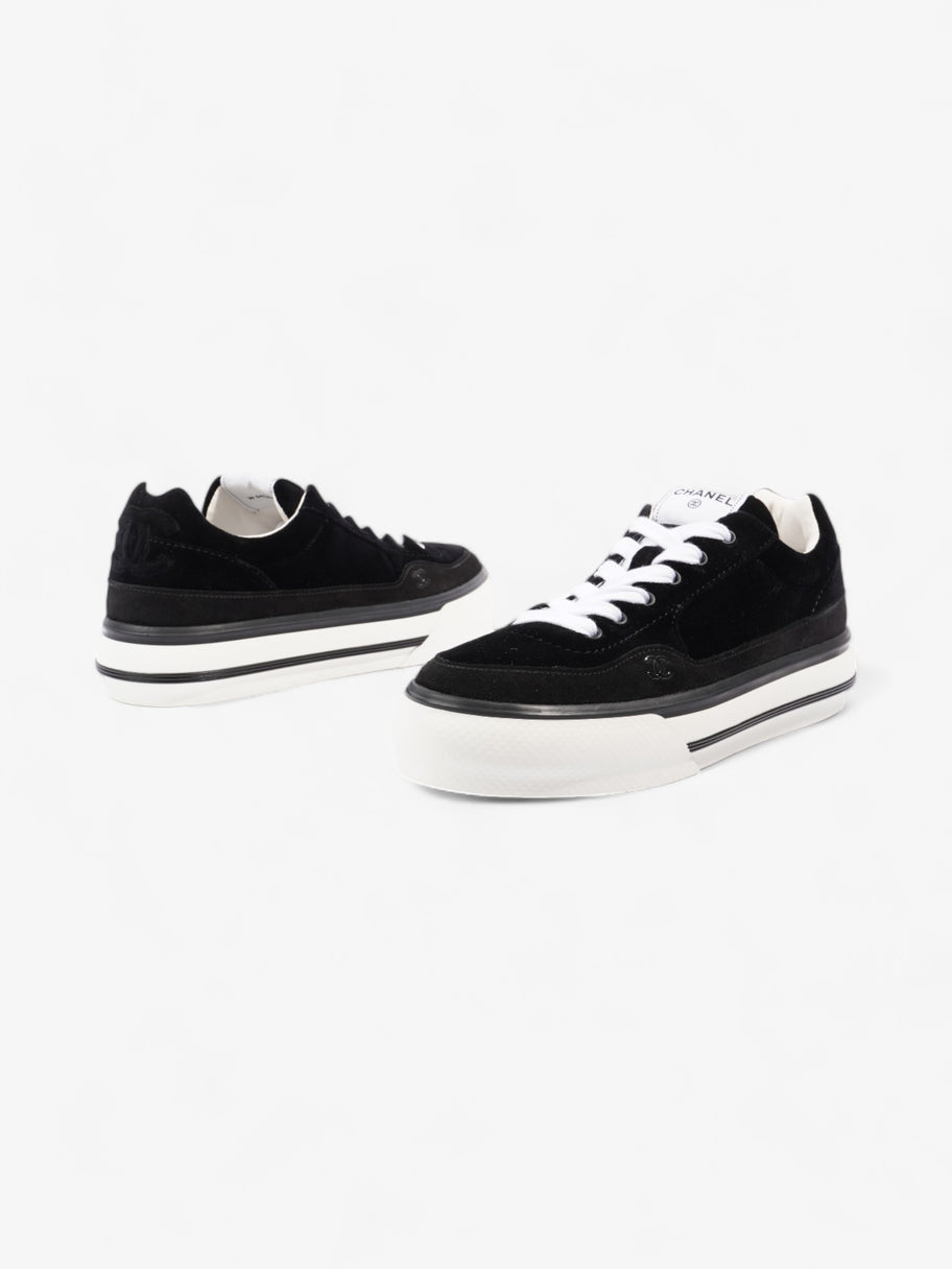 Chanel CC Suede Sneaker Black / White Suede EU 42 UK 8 Image 9