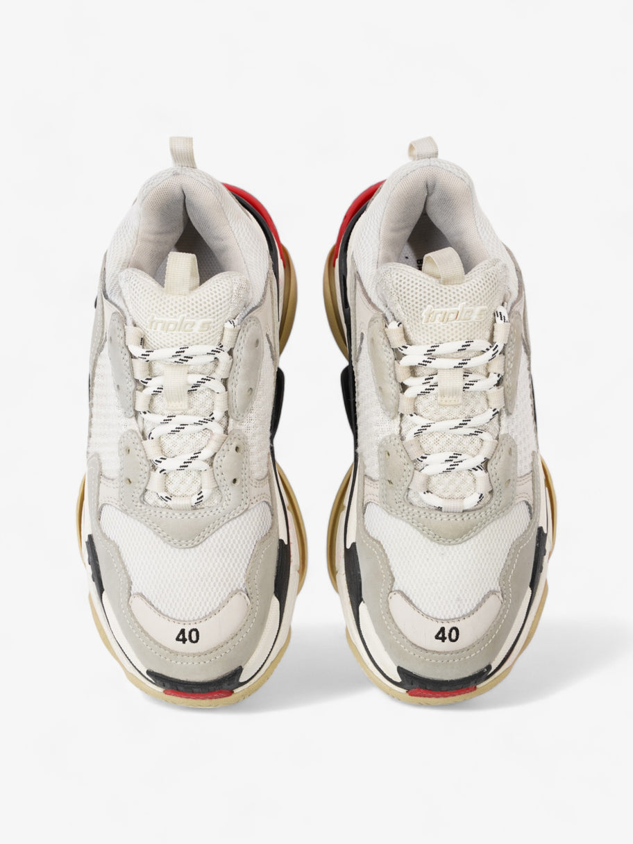 Balenciaga Triple S White / Black / Red Mesh EU 40 UK 6 Image 8