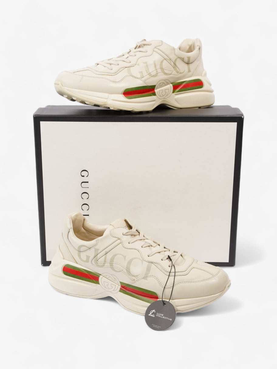 Gucci Rhyton Logo Ivory / Vintage Stripe Leather EU 45 UK 11 Image 11