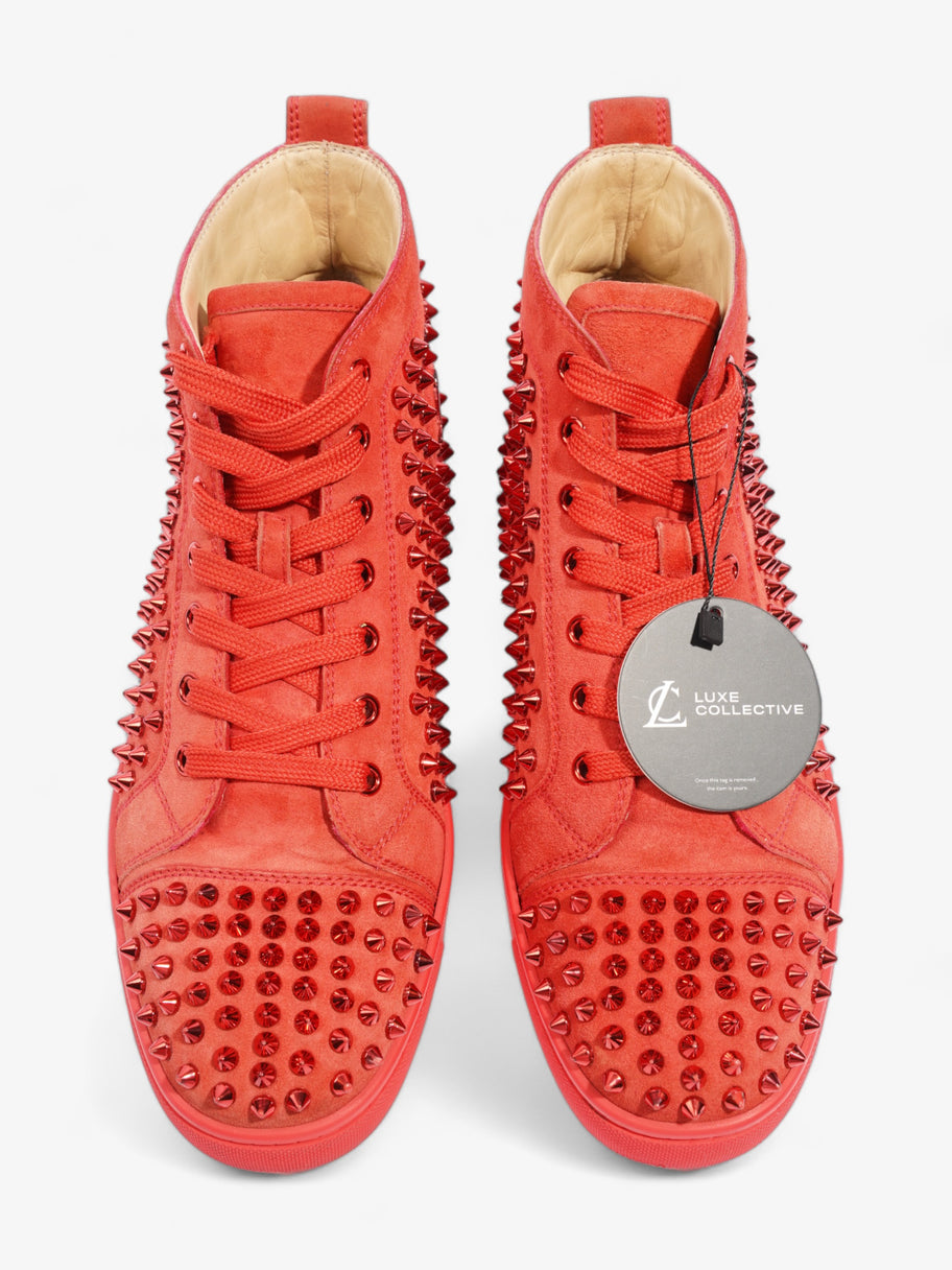 Christian Louboutin Louis Spikes High top Red Suede EU 41.5 UK 7.5 Image 10