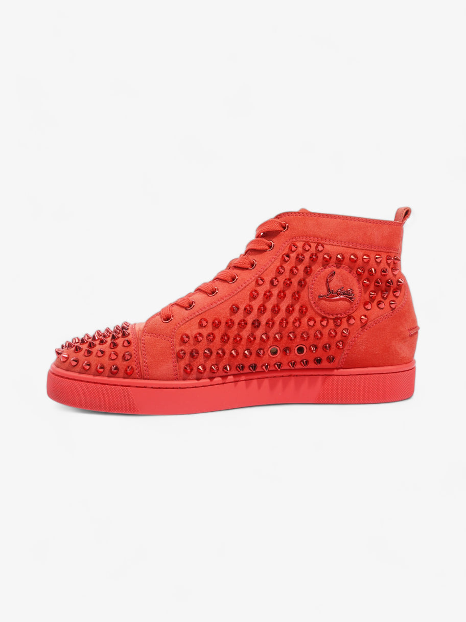 Christian Louboutin Louis Spikes High top Red Suede EU 41.5 UK 7.5 Image 3