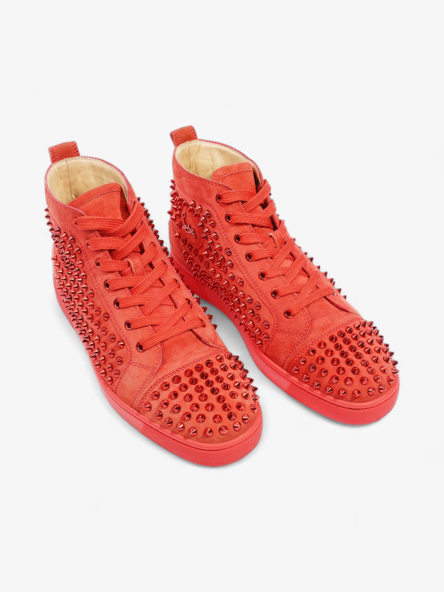 Christian Louboutin Louis Spikes High top Red Suede EU 41.5 UK 7.5 Image 8