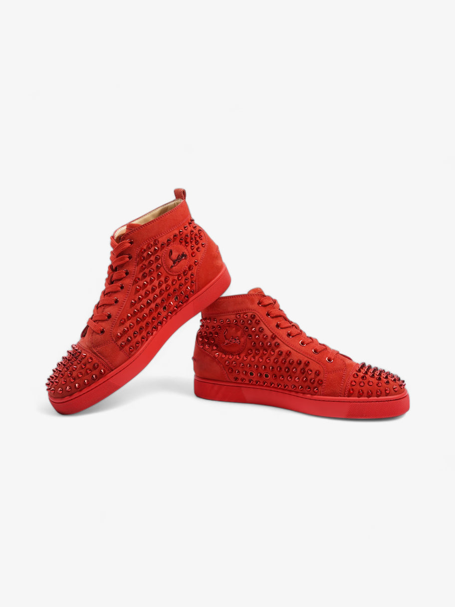 Christian Louboutin Louis Spikes High top Red Suede EU 41.5 UK 7.5 Image 9