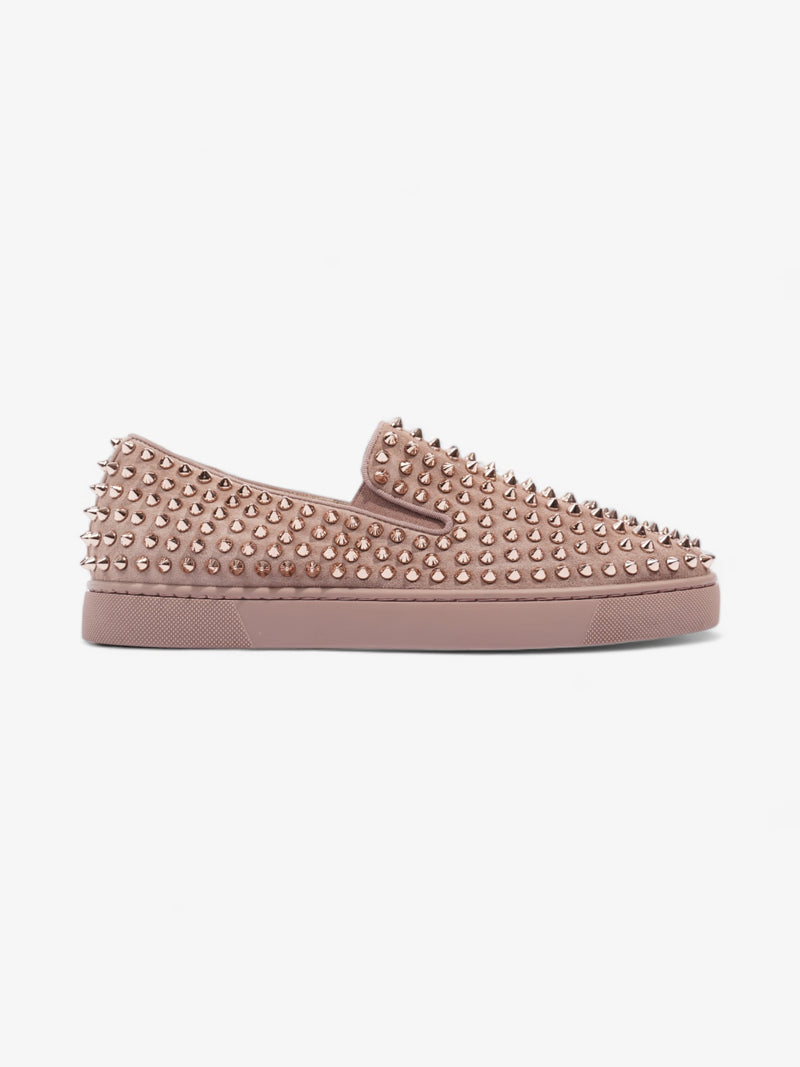  Christian Louboutin Roller Boat Slip On Dusty Pink Suede EU 40.5 UK 6.5