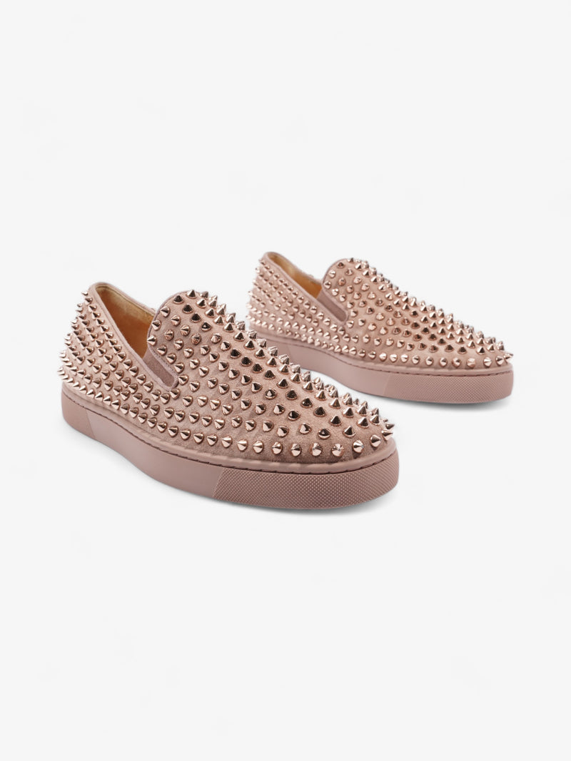  Christian Louboutin Roller Boat Slip On Dusty Pink Suede EU 40.5 UK 6.5