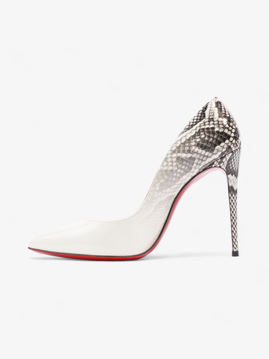 Christian Louboutin So Kate 110mm White / Black Snakeskin Patent Leather EU 38 UK 5 Image 3