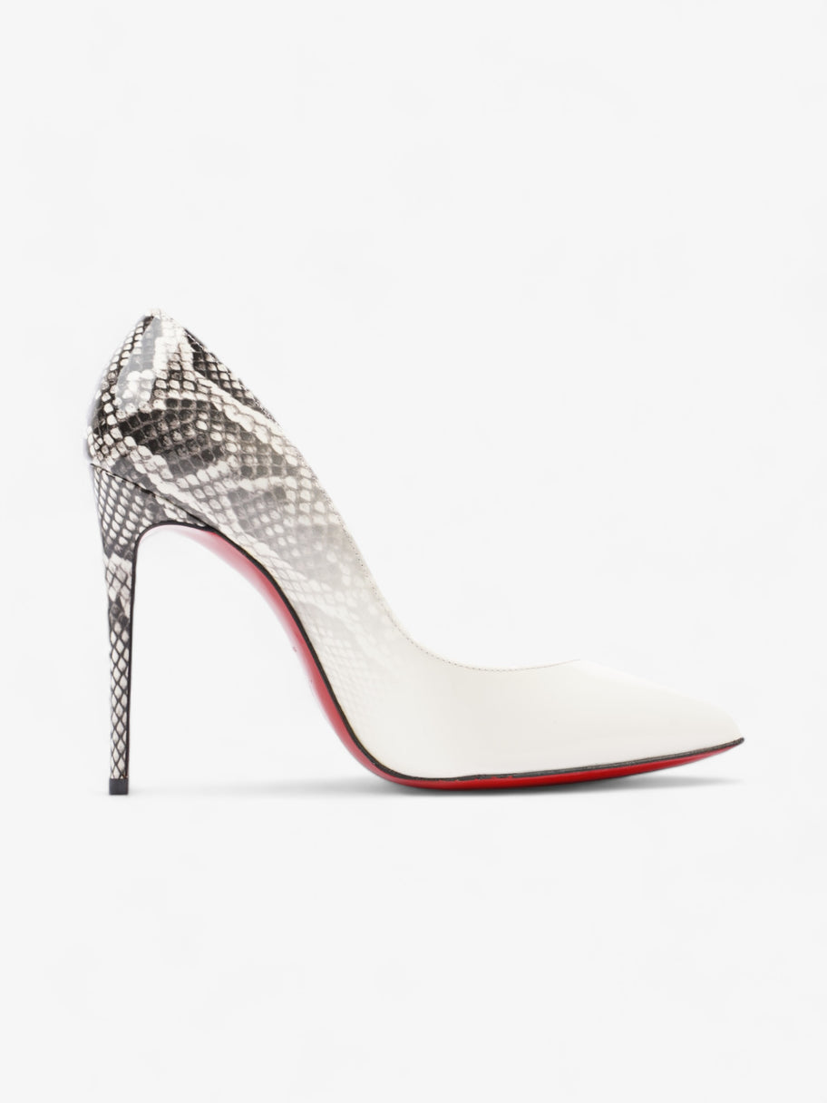 Christian Louboutin So Kate 110mm White / Black Snakeskin Patent Leather EU 38 UK 5 Image 4