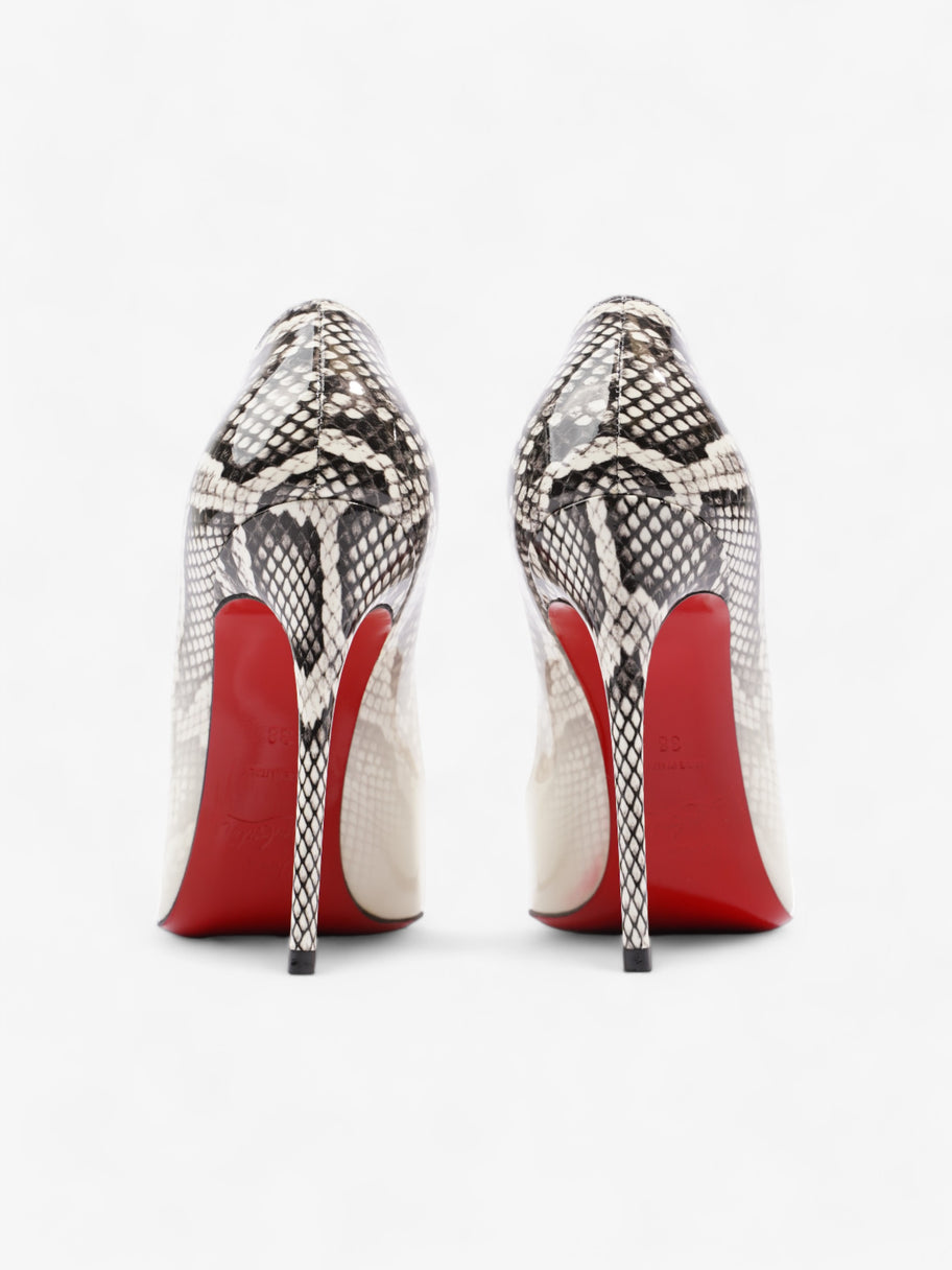 Christian Louboutin So Kate 110mm White / Black Snakeskin Patent Leather EU 38 UK 5 Image 6