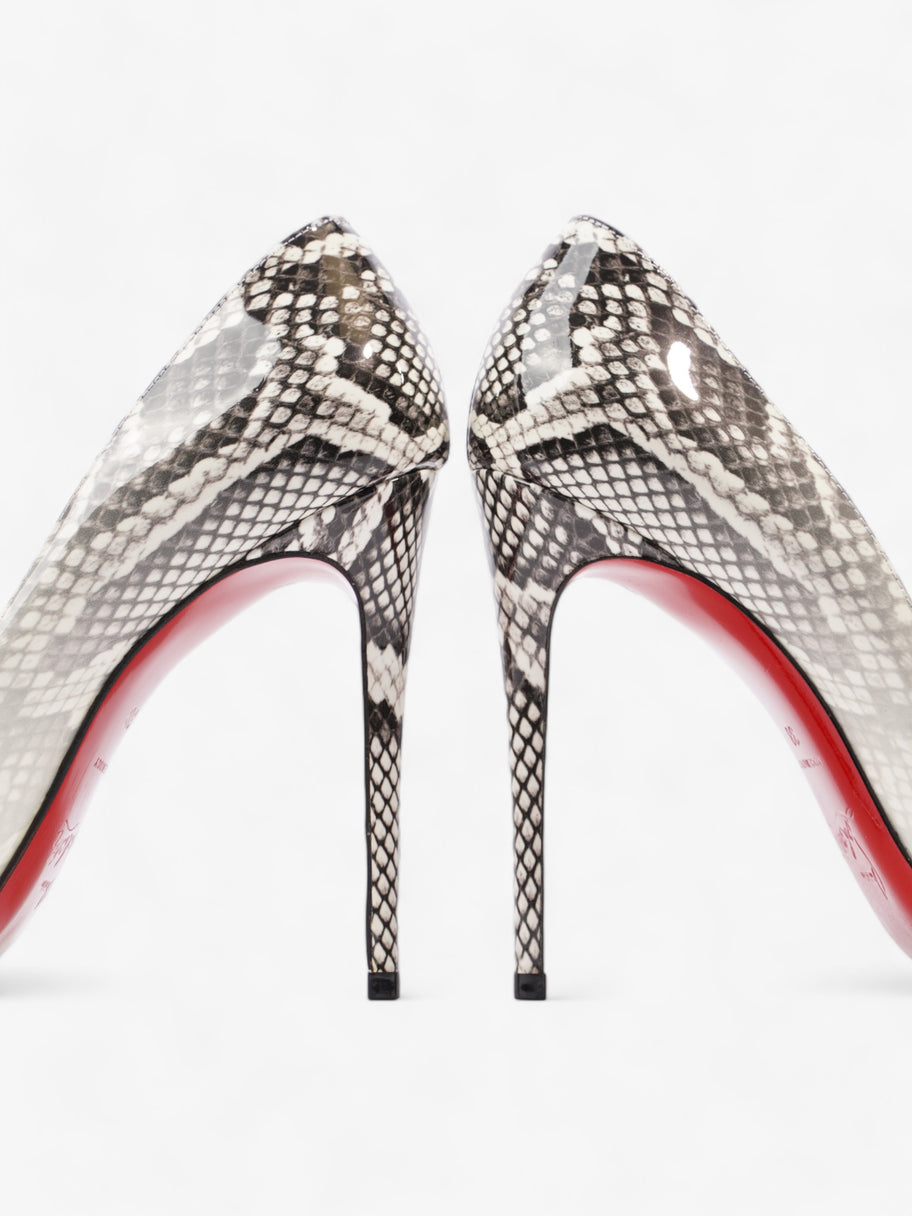 Christian Louboutin So Kate 110mm White / Black Snakeskin Patent Leather EU 38 UK 5 Image 9