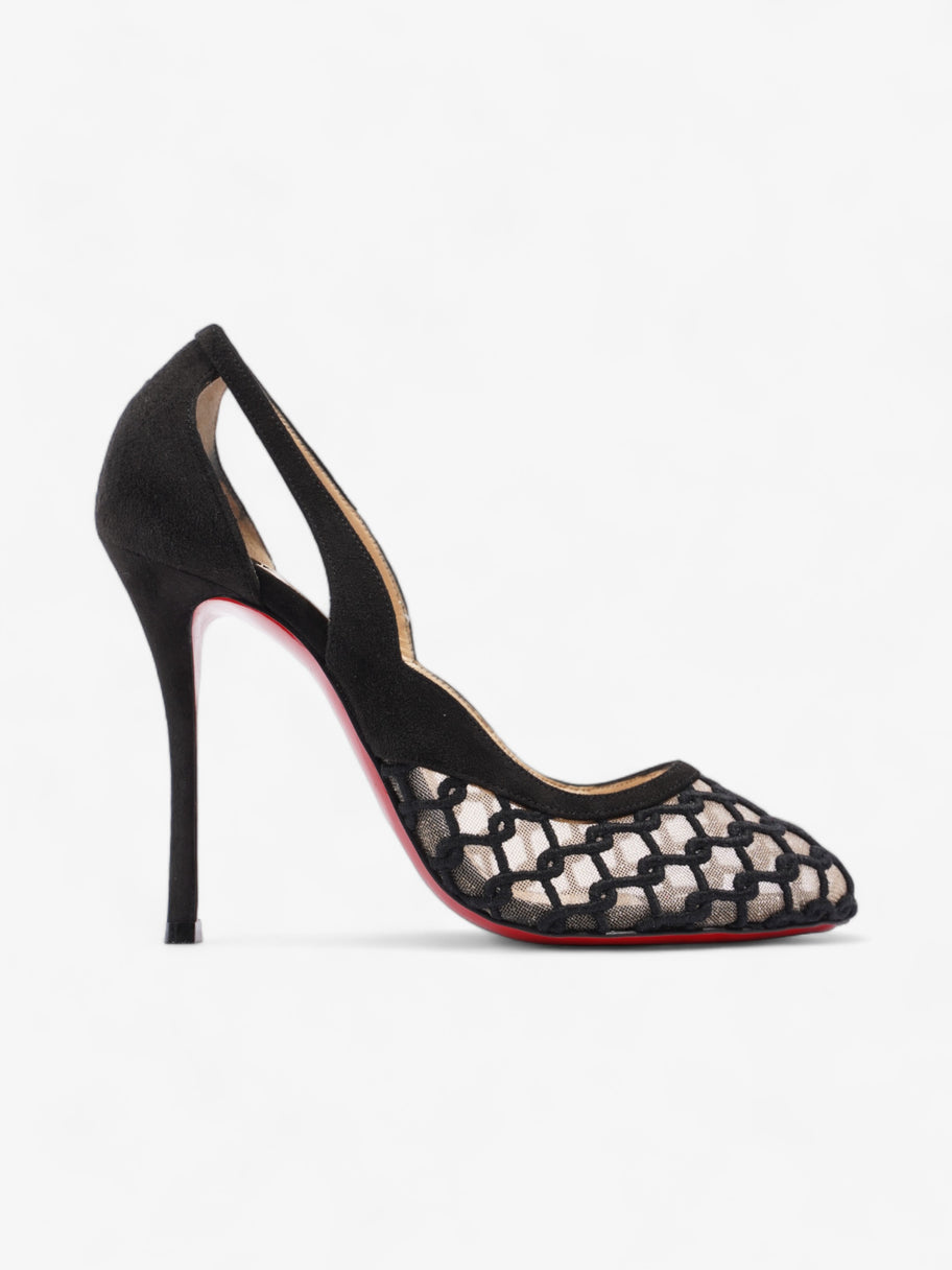 Christian Louboutin K Racas Pumps 115mm Black Mesh EU 37 UK 4 Image 1