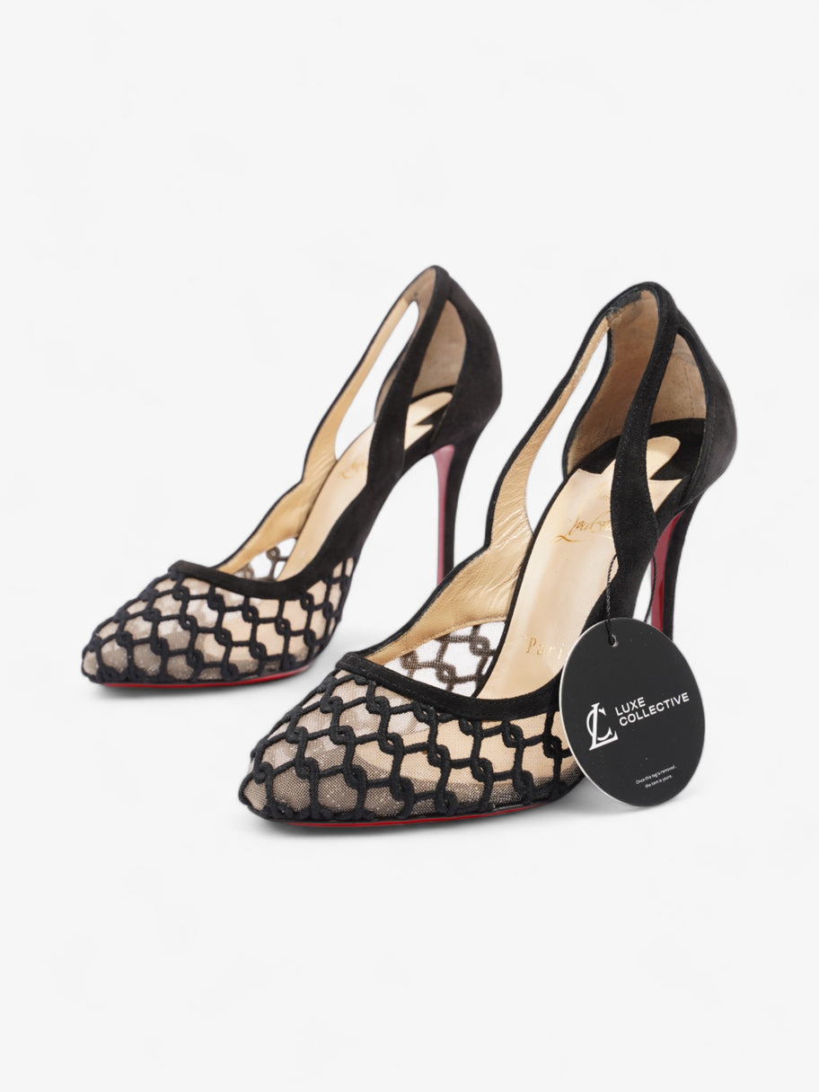 Christian Louboutin K Racas Pumps 115mm Black Mesh EU 37 UK 4 Image 10