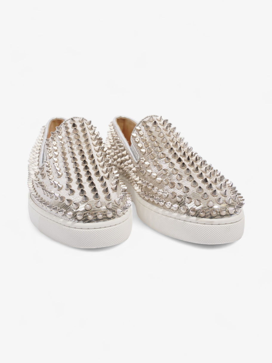 Christian Louboutin RollerBoat Silver Leather EU 39 UK 5 Image 2