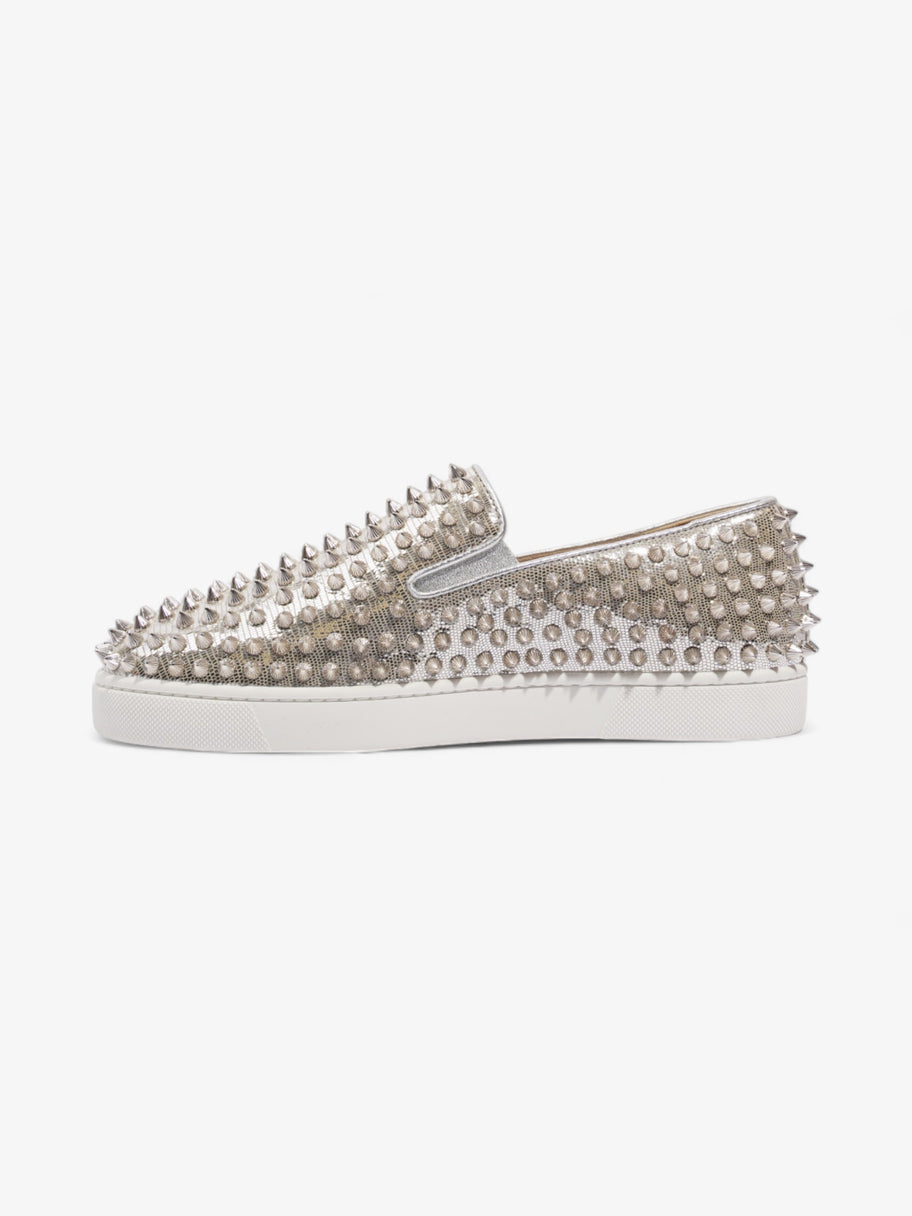 Christian Louboutin RollerBoat Silver Leather EU 39 UK 5 Image 3