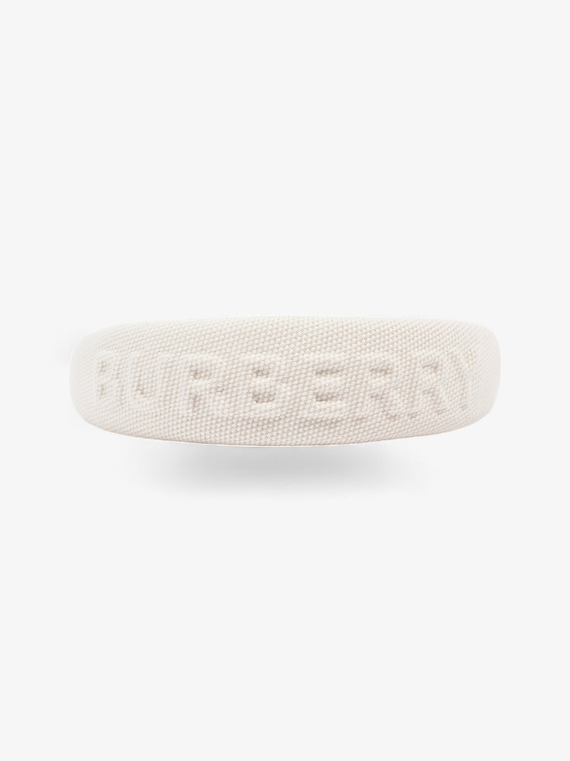  Burberry Logo Hairband White Cotton