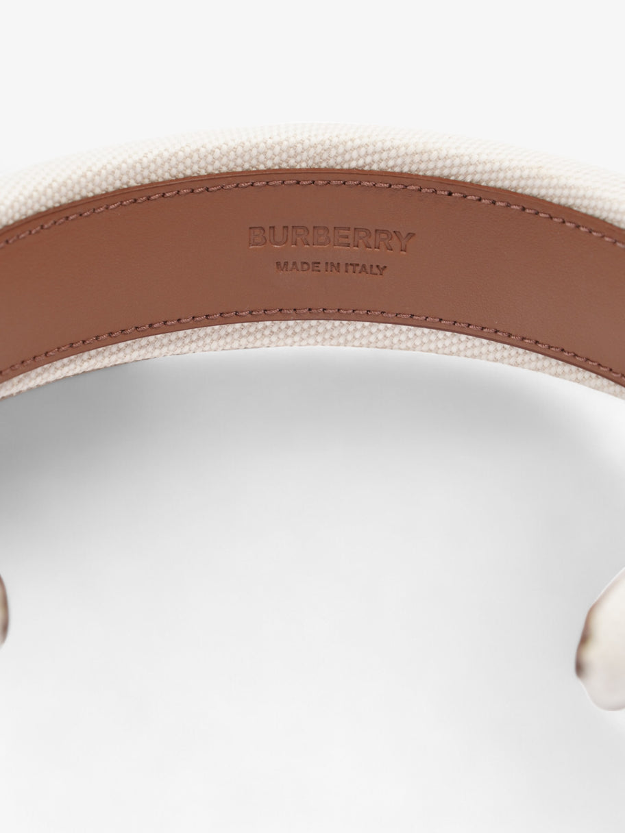 Burberry Logo Hairband White Cotton Image 3