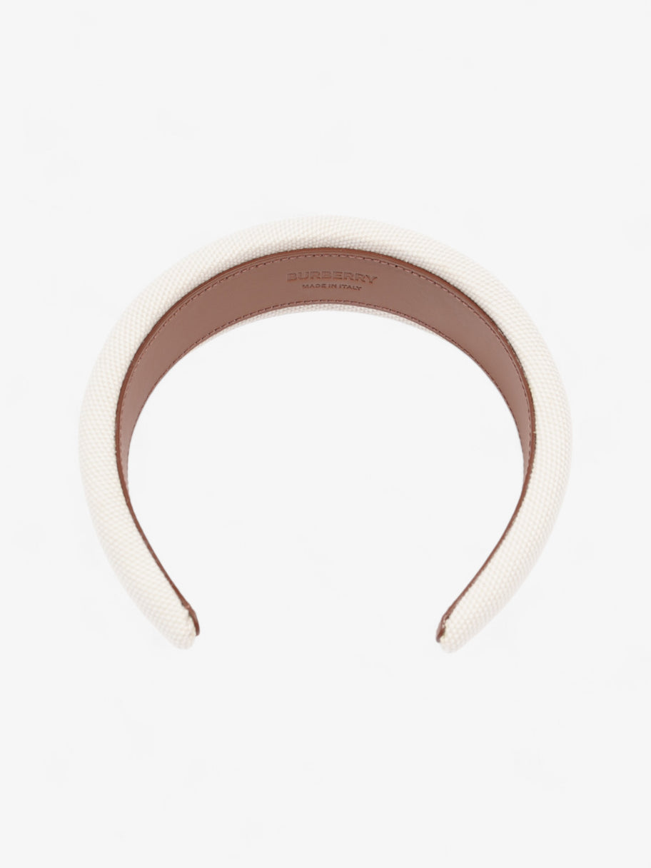 Burberry Logo Hairband White Cotton Image 4