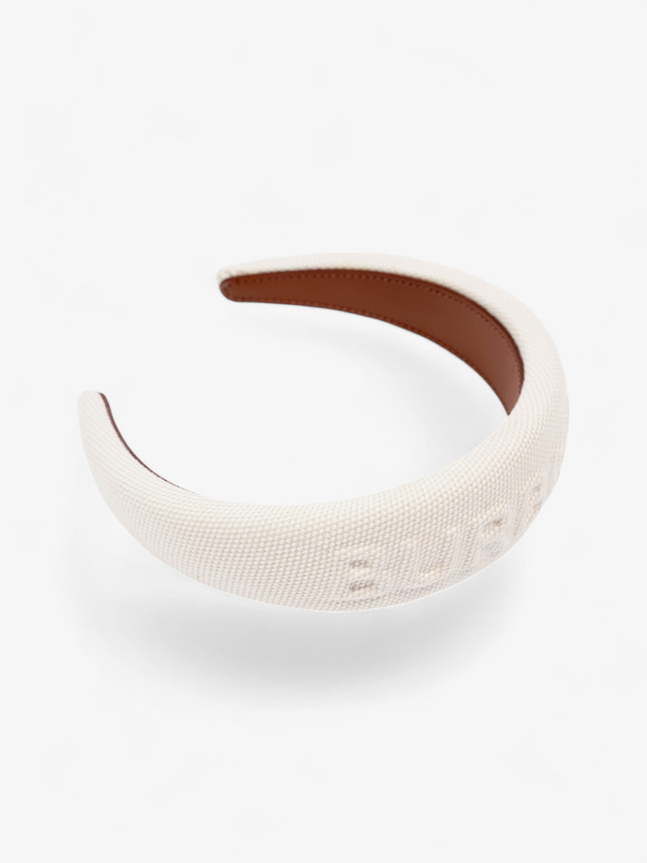 Burberry Logo Hairband White Cotton Image 6