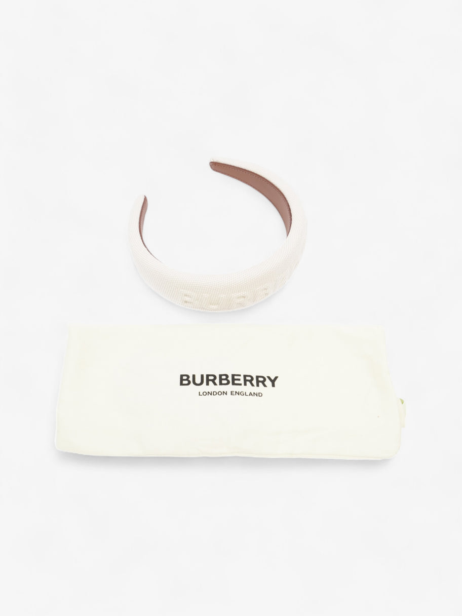 Burberry Logo Hairband White Cotton Image 7